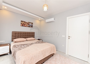 شقة غرفة وصالة - واسعة نسبيا - مفروشة وضمن مجمع حديث - في مهموتلار / الانيا 