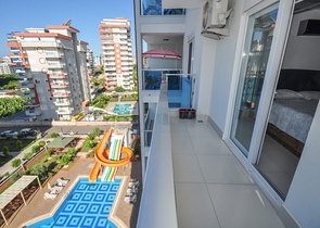 شقة ضمن مجمع يضم كافة الخدمات - تصميم 1+2 - في مهموتلار / الانيا 