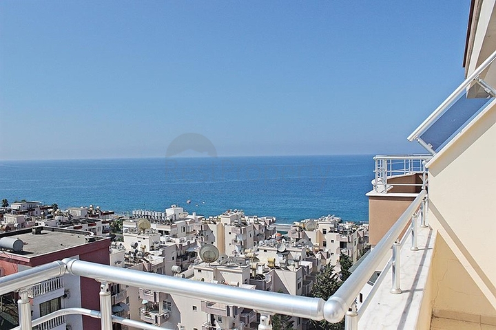 اطلالة بحر - دوبلكس 4 غرف وصالة - في مهموتلار / الانيا 