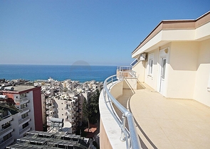 اطلالة بحر - دوبلكس 4 غرف وصالة - في مهموتلار / الانيا 