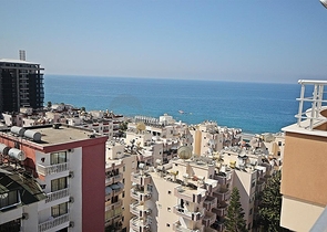 اطلالة بحر - دوبلكس 4 غرف وصالة - في مهموتلار / الانيا 