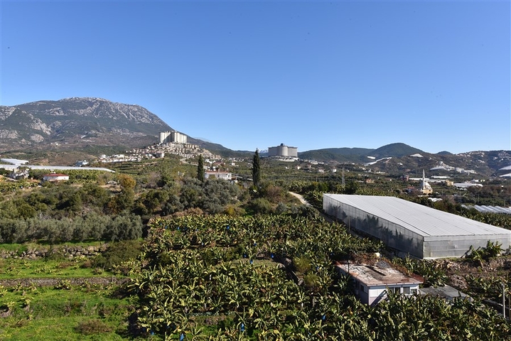 طابق مرتفع - اطلالة جبلية رائعة - شقة 1+1 - ضمن مجمع يضم كافة الخدمات - مهموتلار / الانيا 