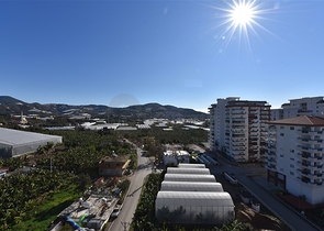 طابق مرتفع - اطلالة جبلية رائعة - شقة 1+1 - ضمن مجمع يضم كافة الخدمات - مهموتلار / الانيا 