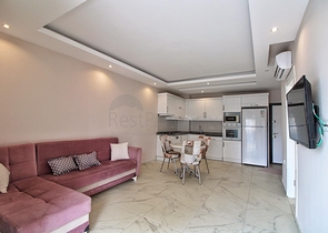 شقة غرفة وصالة -مفروشة - ضمن مجمع -قريب من البحر والخدمات -في مهموتلار / الانيا 