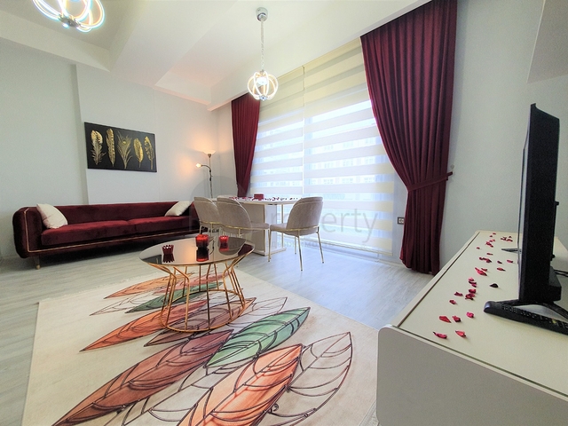 شقة غرفة وصالة -مؤثثة - ضمن مجمع سكني جديد - في مهموتلار / الانيا 