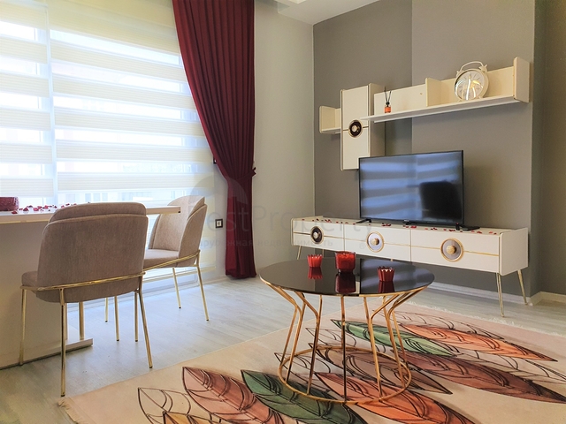 شقة غرفة وصالة -مؤثثة - ضمن مجمع سكني جديد - في مهموتلار / الانيا 