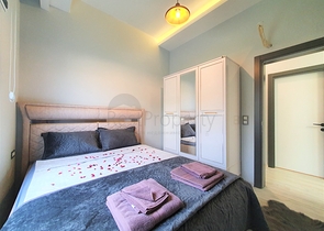 شقة غرفة وصالة -مؤثثة - ضمن مجمع سكني جديد - في مهموتلار / الانيا 