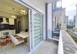 شقة غرفة وصالة -مؤثثة - ضمن مجمع سكني جديد - في مهموتلار / الانيا 