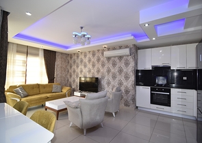 ضمن مجمع 5 نجوم - شقة غرفتين وصالة - مفروشة - في منطقة جيكجلي المركزية / الانيا 