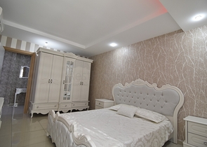 ضمن مجمع 5 نجوم - شقة غرفتين وصالة - مفروشة - في منطقة جيكجلي المركزية / الانيا 