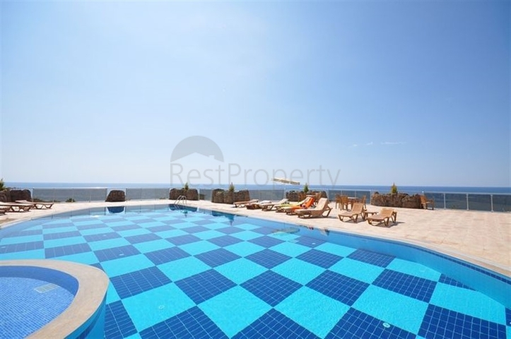 شقة 2 غرفة وصالة - ضمن مجمع باطلالة ساحرة على البحر - في كوناكليه / الانيا 