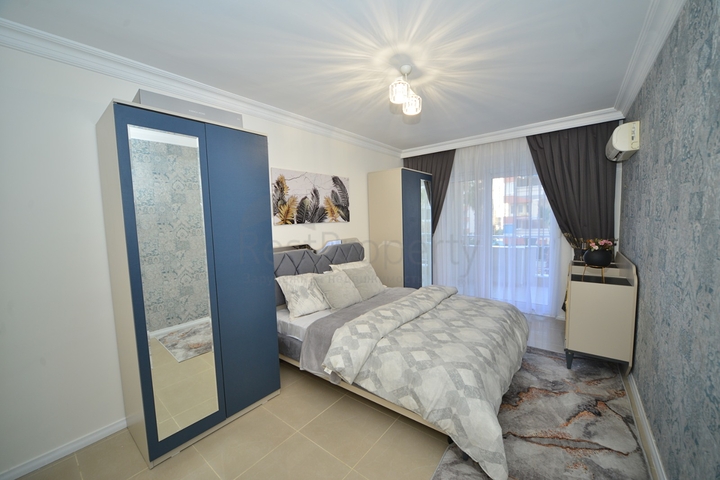 شقة انيقة - على مسافة 100م من البحر - تصميم 2 غرفة وصالة - في مهموتلار / الانيا