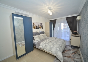 شقة انيقة - على مسافة 100م من البحر - تصميم 2 غرفة وصالة - في مهموتلار / الانيا