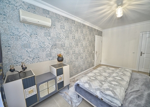 شقة انيقة - على مسافة 100م من البحر - تصميم 2 غرفة وصالة - في مهموتلار / الانيا