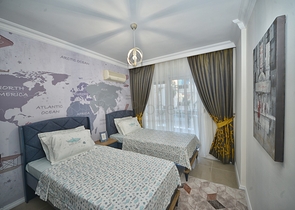 شقة انيقة - على مسافة 100م من البحر - تصميم 2 غرفة وصالة - في مهموتلار / الانيا