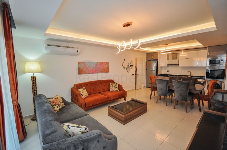 طابق مرتفع - شقة مؤثثة - غرفة وصالة - في مهموتلار / الانيا 