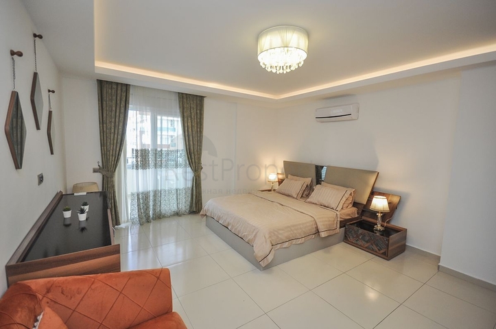 طابق مرتفع - شقة مؤثثة - غرفة وصالة - في مهموتلار / الانيا 