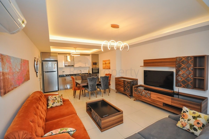 طابق مرتفع - شقة مؤثثة - غرفة وصالة - في مهموتلار / الانيا 