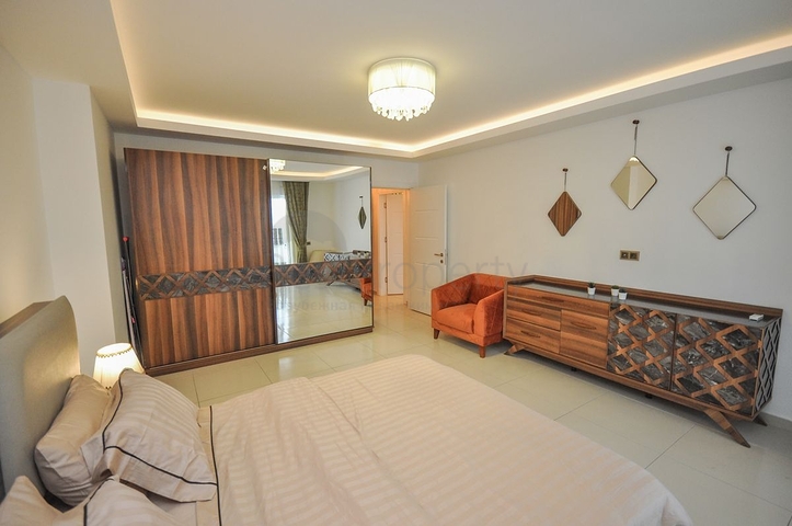 طابق مرتفع - شقة مؤثثة - غرفة وصالة - في مهموتلار / الانيا 