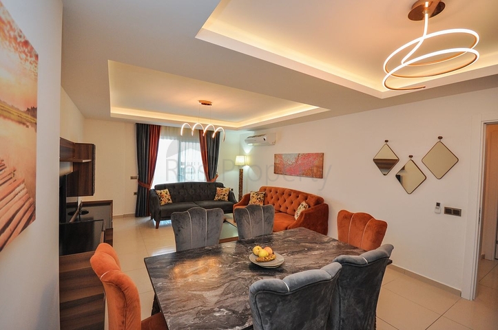 طابق مرتفع - شقة مؤثثة - غرفة وصالة - في مهموتلار / الانيا 