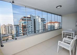 طابق مرتفع - شقة مؤثثة - غرفة وصالة - في مهموتلار / الانيا 