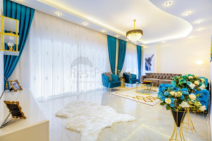 قريبة من البحر - دوبلكس فاخرة - 3 غرف وصالة - في مهموتلار / الانيا 