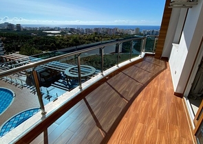 اطلالة بحر- مجمع 5 نجوم - شقة غرفة وصالة مفروشة - في مهموتلار / الانيا 