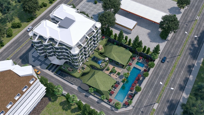 باطلالة بحرية - مجمع سكني مميز - قيد الانشاء - في كارجي جاك / الانيا 