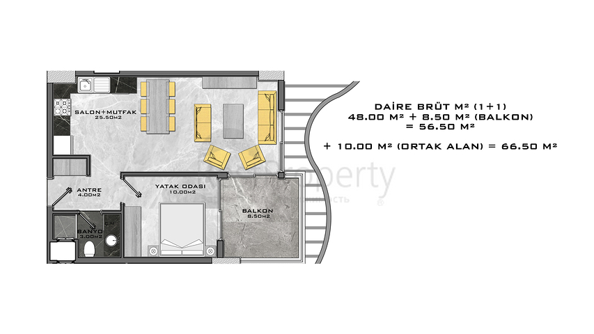 باطلالة بحرية - مجمع سكني مميز - قيد الانشاء - في كارجي جاك / الانيا 