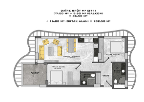 باطلالة بحرية - مجمع سكني مميز - قيد الانشاء - في كارجي جاك / الانيا 