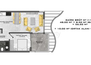 باطلالة بحرية - مجمع سكني مميز - قيد الانشاء - في كارجي جاك / الانيا 