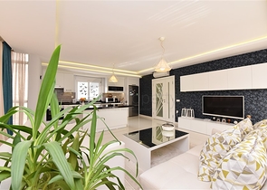 شقة فاخرة - تصميم غرفتين وصالة - مفروشة - في مهموتلار / الانيا 