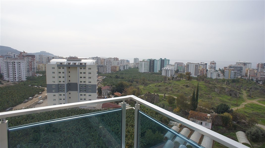 طابق مرتفع -اطلالة بحر - شقة غرفة وصالة -مفروشة وضمن مجمع سكني / مهموتلار / الانيا 