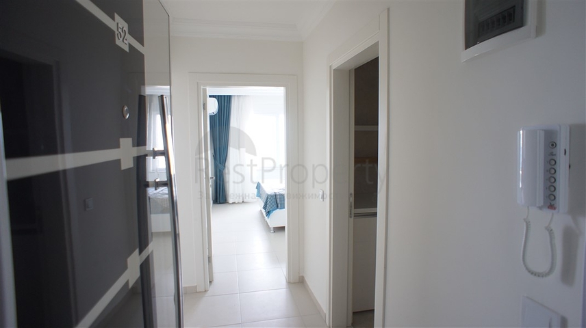 طابق مرتفع -اطلالة بحر - شقة غرفة وصالة -مفروشة وضمن مجمع سكني / مهموتلار / الانيا 