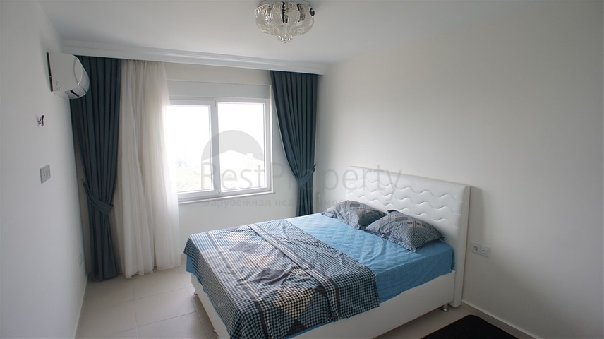 طابق مرتفع -اطلالة بحر - شقة غرفة وصالة -مفروشة وضمن مجمع سكني / مهموتلار / الانيا 