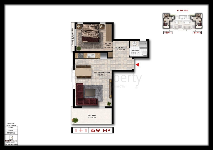 اطلالة بحرية - مناسب كمنزل للعطلات - مجمع قيد الانشاء في ديمرتاش  / شرق الانيا 