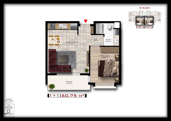 اطلالة بحرية - مناسب كمنزل للعطلات - مجمع قيد الانشاء في ديمرتاش  / شرق الانيا 