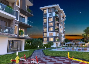 اطلالة بحرية - مناسب كمنزل للعطلات - مجمع قيد الانشاء في ديمرتاش  / شرق الانيا 