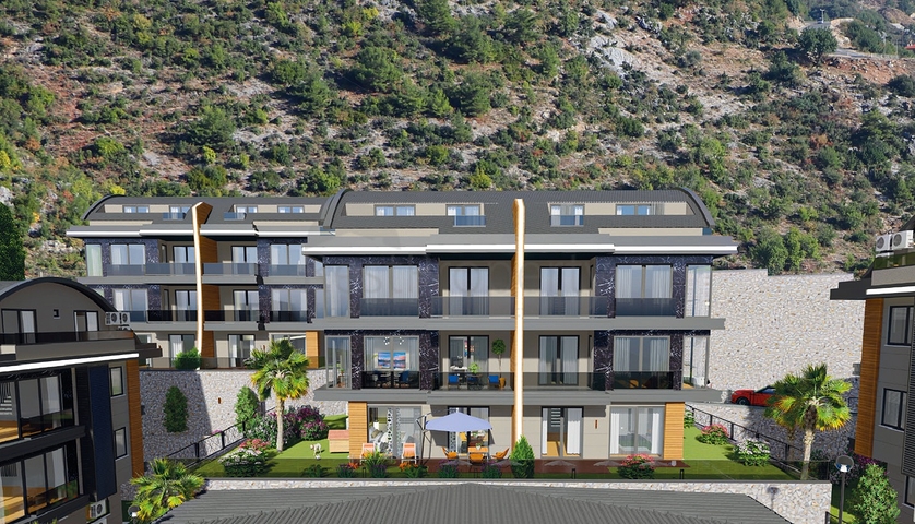 اطلالة بحر وقلعة -  شقق دوبلكس واسعة ضمن مجمع فاخر - مركز الانيا 