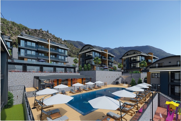 اطلالة بحر وقلعة -  شقق دوبلكس واسعة ضمن مجمع فاخر - مركز الانيا 