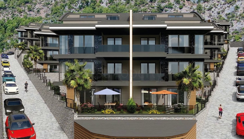 اطلالة بحر وقلعة -  شقق دوبلكس واسعة ضمن مجمع فاخر - مركز الانيا 