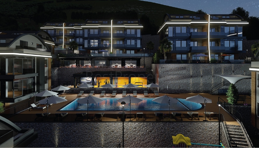 اطلالة بحر وقلعة -  شقق دوبلكس واسعة ضمن مجمع فاخر - مركز الانيا 