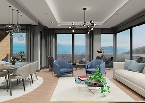 اطلالة بحر وقلعة -  شقق دوبلكس واسعة ضمن مجمع فاخر - مركز الانيا 