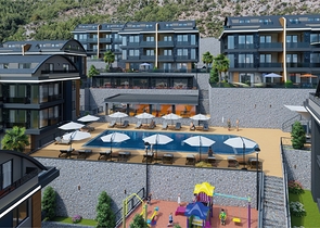 اطلالة بحر وقلعة -  شقق دوبلكس واسعة ضمن مجمع فاخر - مركز الانيا 