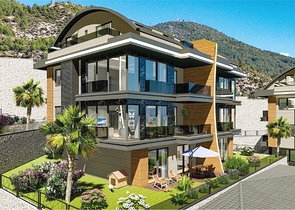 اطلالة بحر وقلعة -  شقق دوبلكس واسعة ضمن مجمع فاخر - مركز الانيا 