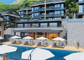 اطلالة بحر وقلعة -  شقق دوبلكس واسعة ضمن مجمع فاخر - مركز الانيا 