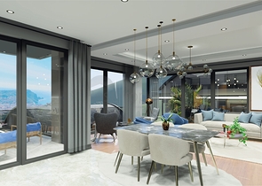 اطلالة بحر وقلعة -  شقق دوبلكس واسعة ضمن مجمع فاخر - مركز الانيا 