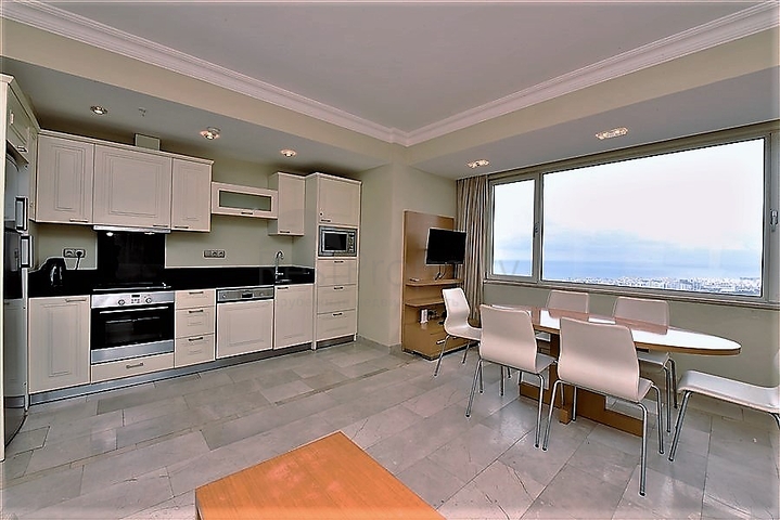 اطلالة بحر - شقة 3 غرف وصالة -ضمن مجمع غولد سيتي -الانيا / كارجيجاك 