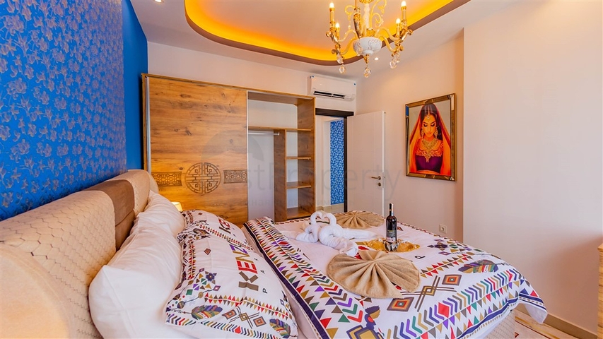 شقة اطلالة بحر في محمودلار - تصميم 1+1 - ضمن مجمع فاخر -محمودلار / الانيا 