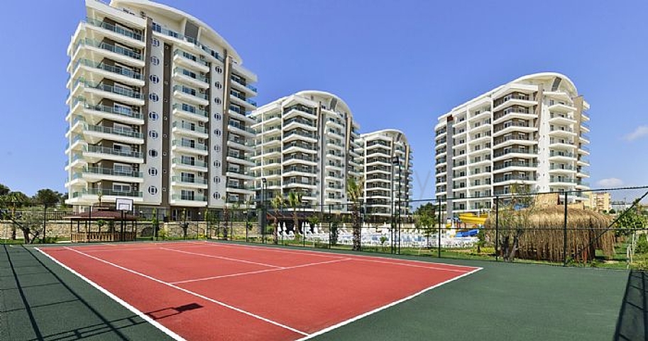 شقة اطلالة بحر - غرفة وصالة -ضمن مجمع بخدمات 5 نجوم -في افسلار / الانيا 